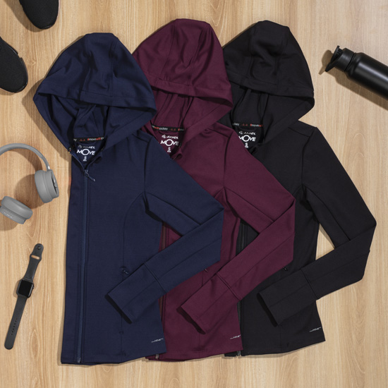 Women's Super Combed Cotton French Terry Fabric Hoodie Jacket with Side Pockets - Beetle