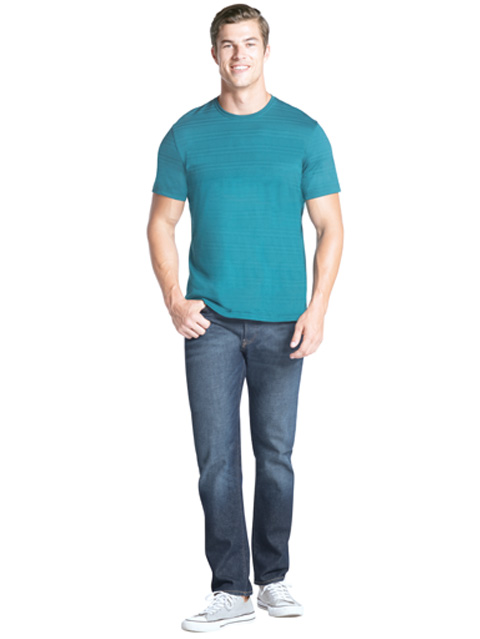 Men's Super Combed Supima Cotton Solid Round Neck Half Sleeve T-Shirt - Blue Coral