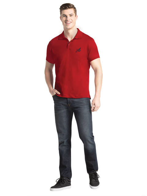 Men's Super Combed Cotton Rich Solid Half Sleeve Polo T-Shirt - Wine Tasting