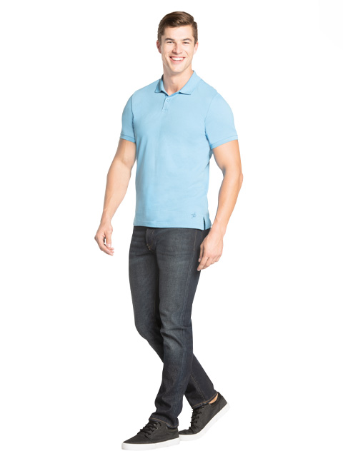 Men's Super Combed Cotton Rich Pique Fabric Solid Half Sleeve Polo T-Shirt