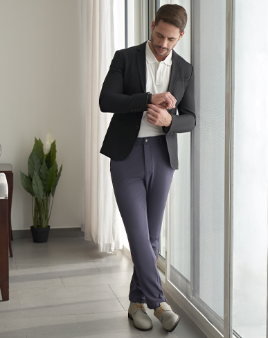 Microfiber Slim Fit All Day Pants with Convenient Pockets